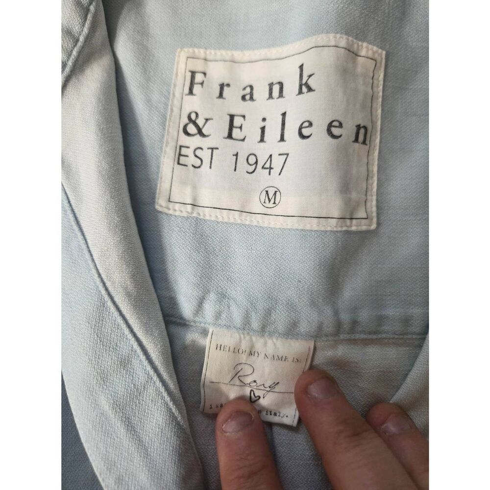 Frank & Eileen Rory Maxi Shirtdress in Tattered Light Blue Denim sz Medium - Picture 2 of 5